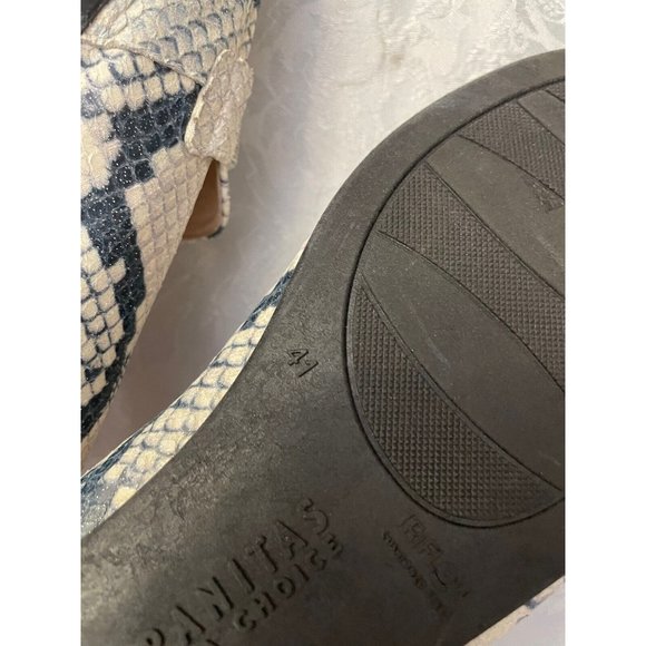 Hispanitas Flats Snake Print Leather Loafers spanish Sz 41 EU 10 USA - Picture 6 of 11